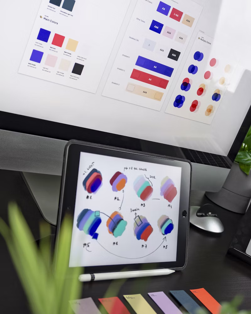 Maquettes papier et croquis de design d'interface